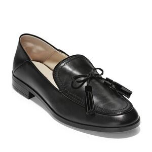 Cole Haan Pinch Soft Leather Women's Loafers Black Patent Tassel Shoes Size 8
